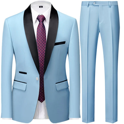 Conjunto de tres piezas para fiesta de boda de otoño para hombre, color negro, talla grande 5XL 6XL, blazer, abrigo, pantalones y chaleco, traje ajustado de moda.