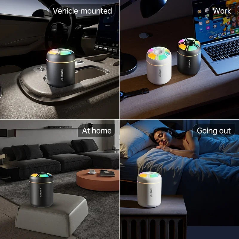 180ML Car Mini Aroma Diffuser Perfume Air Humidifier Essential Oil Purifier Aromatherapy Color Lights For Car Home Bedroom