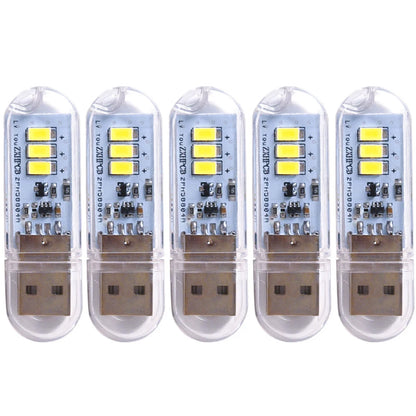 5pcs Portable USB Strip Light Mini Led Night Lights USB Plug Book Lamp Room Emergency Lighting for Power Bank Computer