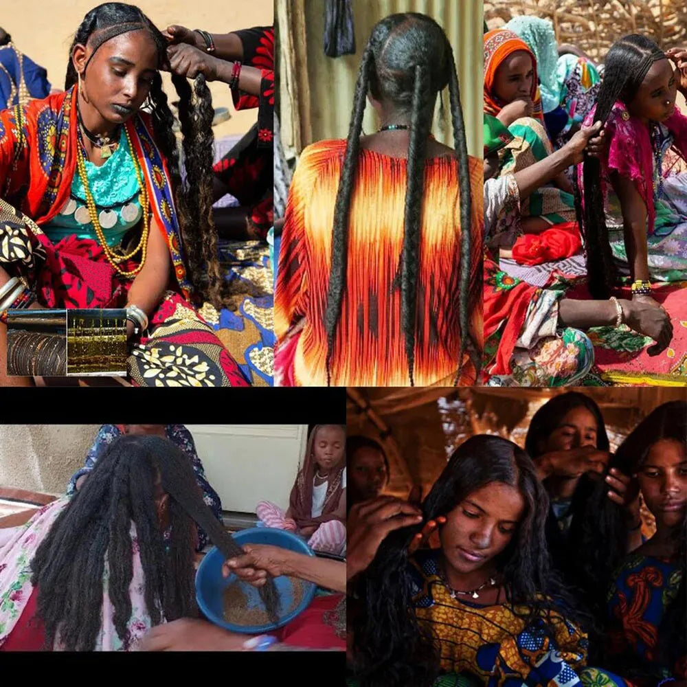 Óleo nutritivo Layden africano feito por métodos antigos Óleo de cabelo quente para fortalecimento do couro cabeludo e das raízes do cabelo