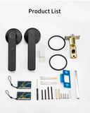 Tuya App Bluetooth Smart Fingerprint Door Lock Password Mechanical Key NFC Unlocking For Wooden Door Handle Lock IP54 Rainproof