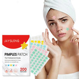 200pcs Colorful Star-Shaped Hydrocolloid Invisible Pimple Patches For Face, Cute Zit Cover Stickers Skin Care