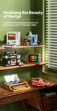 DIY Retro Electrical Appliances Furniture TV Computer Tape Walkman Play Game Consoles Radio Building Blocks Model Brick Set Toys