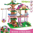Friends City Tree House Summer Holiday Villa Castle Building Blocks Sets Garden Model DIY Toys Kids Girl Boy Child Birthday Gift