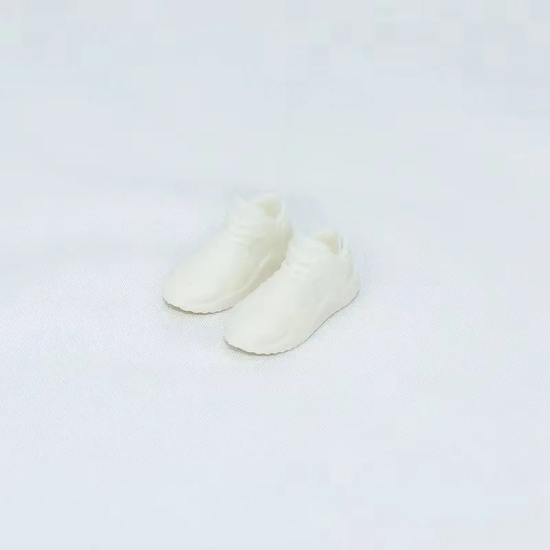 HOUZIWA White Black OB11 Doll Shoes Plastic