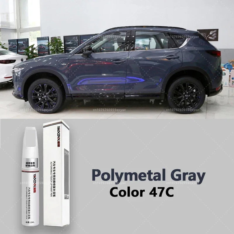 Suitable for Mazda 3, CX3, CX4, CX5, Mazda 6, Crystal Soul Dynamic Red Pearl White Clearcoat Pen, Automotive Paint Repair Set
