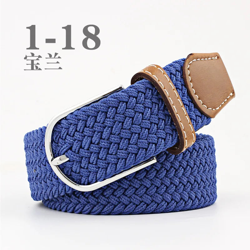 Stretch Woven Belt Unisex Canvas Belts Fashion Casual Student Belt Women Cinturon Male Waistband 105cm