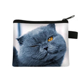 Coin Purse New Animal Cat Children's Wallet Student Portable Card Coin Key Storage Bag Polyester Hand Bag Mini Bag