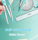 7-In-1 Multifunctional Compass Ruler Set Integrated High Aesthetic Drawing Office Tools for Primary Secondary School Stationery