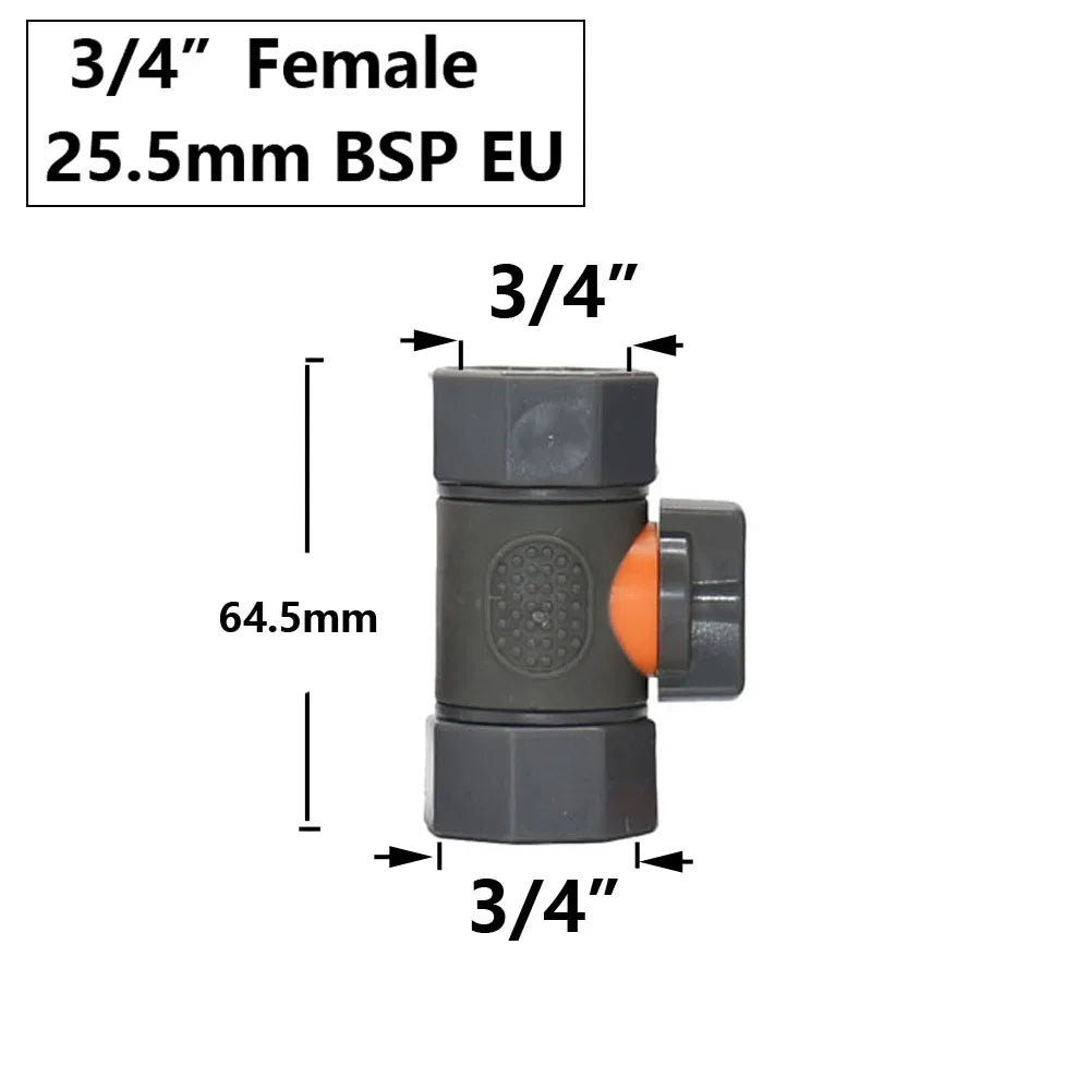 Conector rápido para manguera de jardín, acoplador de tubería de 1/2, 3/4 y 1 pulgada, conector de agua de parada, junta de reparación de 16/20/32 mm, accesorio para sistema de riego