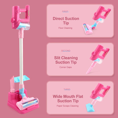 Electric Mini Vacuum With Light and Music Cleaner Simulation Housework Dust Catcher Educational Pretend Play Toys for Kids Gifts