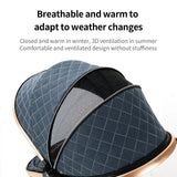 Baby Stroller 3‑in‑1 Travel System Pushchair Lightweight Pram from Birth All‑Terrain Baby Buggy Compact Fold Stroller Summer
