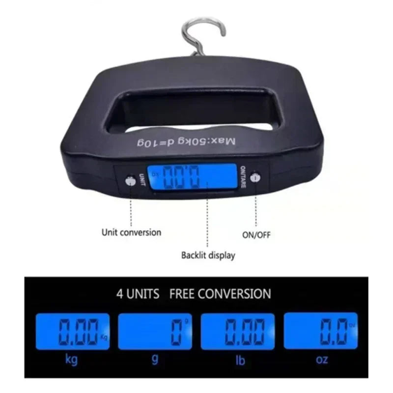 Digital Luggage Scale Electronic Portable Suitcase Travel Weighs With Backlight Electronic Travel Hanging Scales