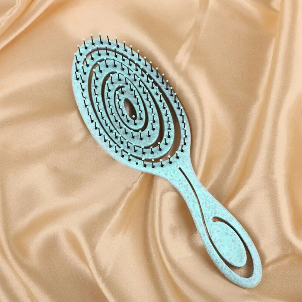Peine de masaje elástico, peine para cabello enredado, cepillo desenredante, cepillos para cabello rizado húmedo, peine de barbero, herramientas de peluquería