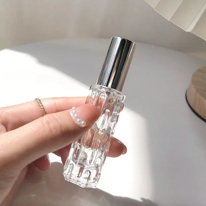 Mini Glass Roll on Bottle Hot Stamped Silver Rollerbal Essential Oil Container Blending Perfume Bottle Empty Essential OilBottle