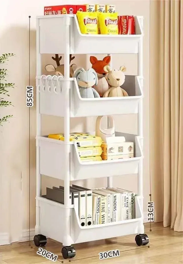 Estantería con ruedas para cocina, estantería de almacenamiento, armario de almacenamiento con ranura estrecha para esquina de cocina, organizador para baño, sala de estar y hogar