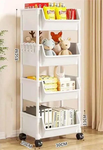Estantería con ruedas para cocina, estantería de almacenamiento, armario de almacenamiento con ranura estrecha para esquina de cocina, organizador para baño, sala de estar y hogar