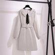 Cinto de vestido estilo universitário feminino, lazer, tamanho grande, cor sólida, design da cintura, decoração de gravata, depuração especial, primavera e outono