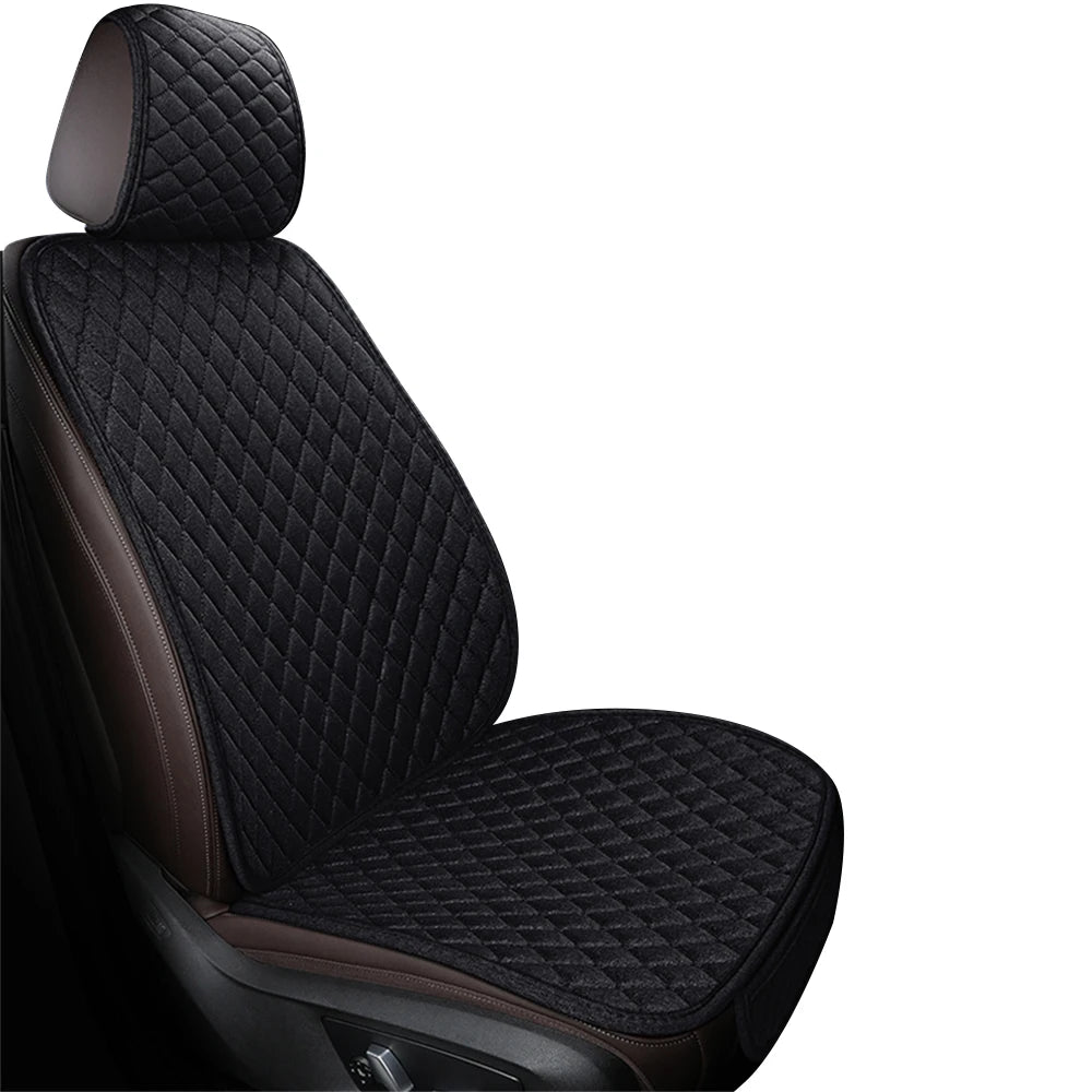 Universal Flax Car Seat Cover Front Rear Cushion Comfortable Breathable Protector Mat Four Season Pad Auto Interior Accessories
