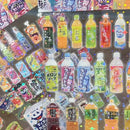 6pcs Glitter Stickers Y2K DIY Toploader Scrapbooking Journal Decor Stickers for Phone Kawaii Transparent PET Stickers Gift