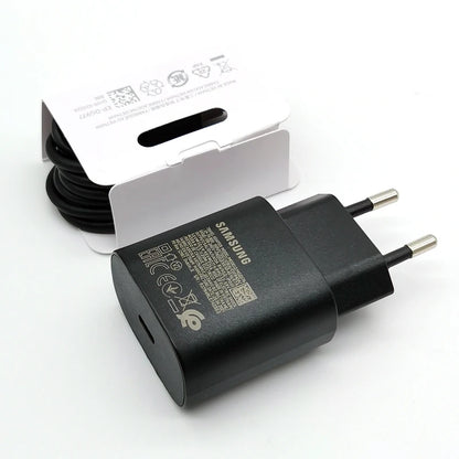 Cargador superrápido Samsung tipo C de 25 W para Galaxy S24, S23, S20, S21, S22 Plus, Note 20, 10, A55, A35, A25, A15, Z Flip Fold 6, 5, 4, 3