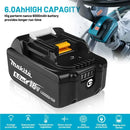 100% Genuine Makita 18v 6.0Ah Replacement battery bl1850b BL1850 bl1860 bl 1860 bl1830 bl1815 bl1840 LXT400 for makita tools