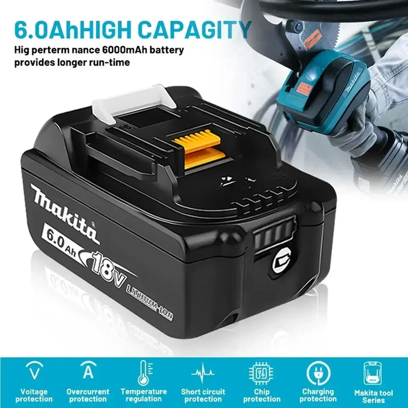 100% Genuine Makita 18v 6.0Ah Replacement battery bl1850b BL1850 bl1860 bl 1860 bl1830 bl1815 bl1840 LXT400 for makita tools