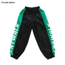 Hip Hop Girls Contrast Bomber Jacket Sport Pants Boys Street Dance Coat Streetwear Kids Jazz Clothes Set Children School Uniform