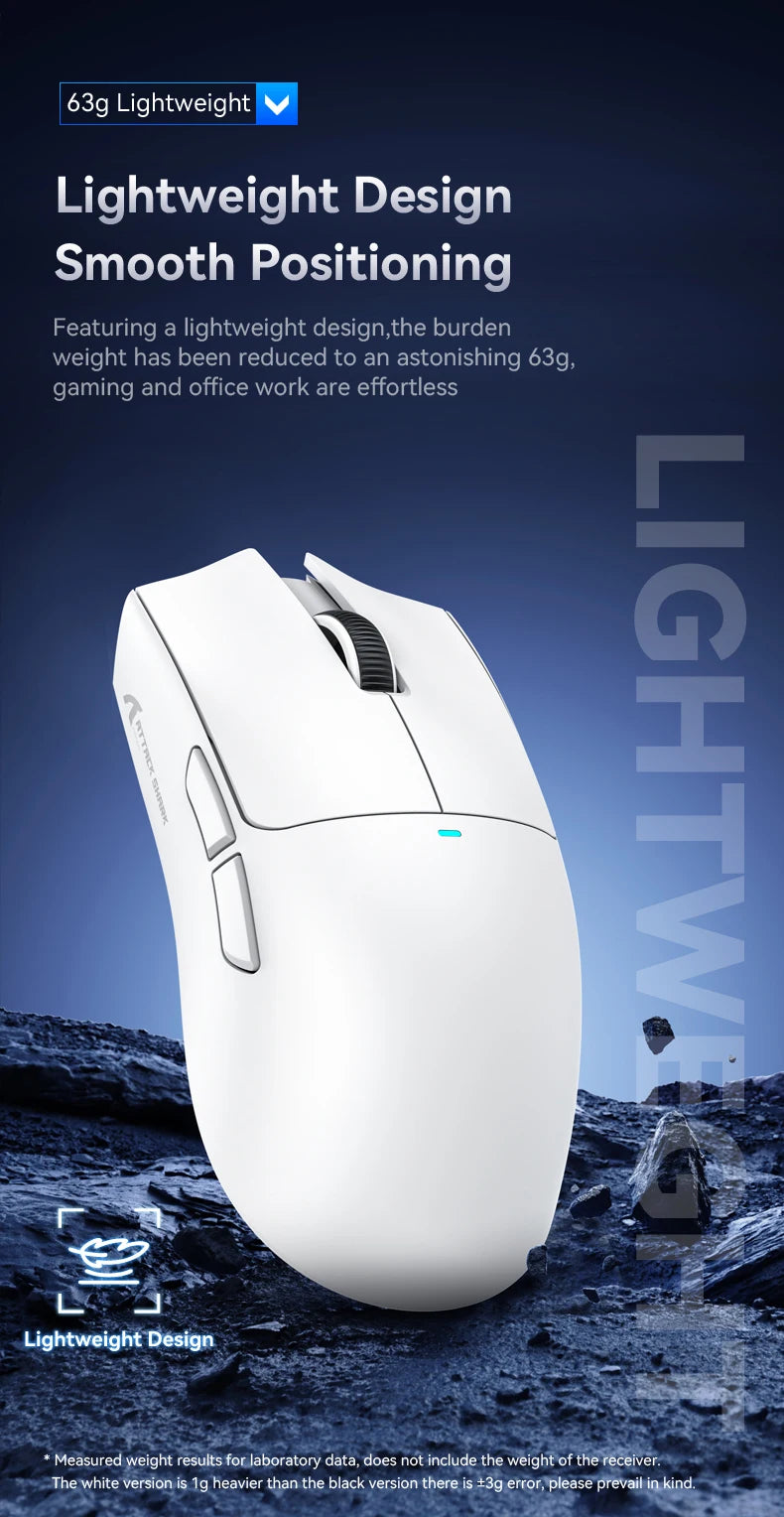 Attack Shark X11 Wireless Mouse Paw3311 22000DPI Buletooth Three Mode Rgb Charging Dock Lightweight Game E-Sports Mouse Laptop