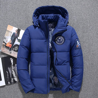 Chaqueta de plumón de 20 grados para hombre, parka de invierno para hombre, chaqueta de plumón de pato blanca con capucha para exteriores, abrigo de nieve acolchado grueso y cálido de gran tamaño M-4XL