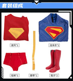 Clark Kent Cosplay Costume Uniform Halloween Carnival Party Christmas Play Role Clothes Clothing