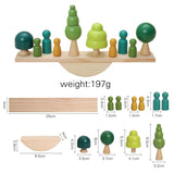 Montessori Sensory Toys Stacking Toys for Baby Forest Houses Replica Wooden Forest Blocks Early Childhood Education Game Gift
