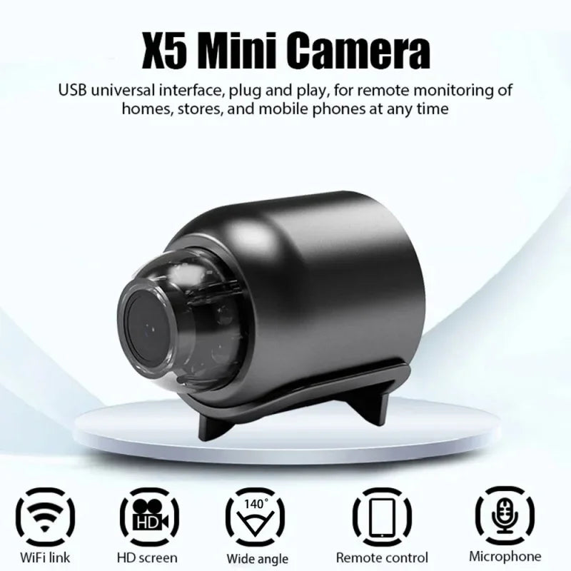 X5 Mini Camera Wireless 1080P Surveillance Security Video Card Cam Night Vision Motion Detect Camcorder Monitor Cam Smart Home