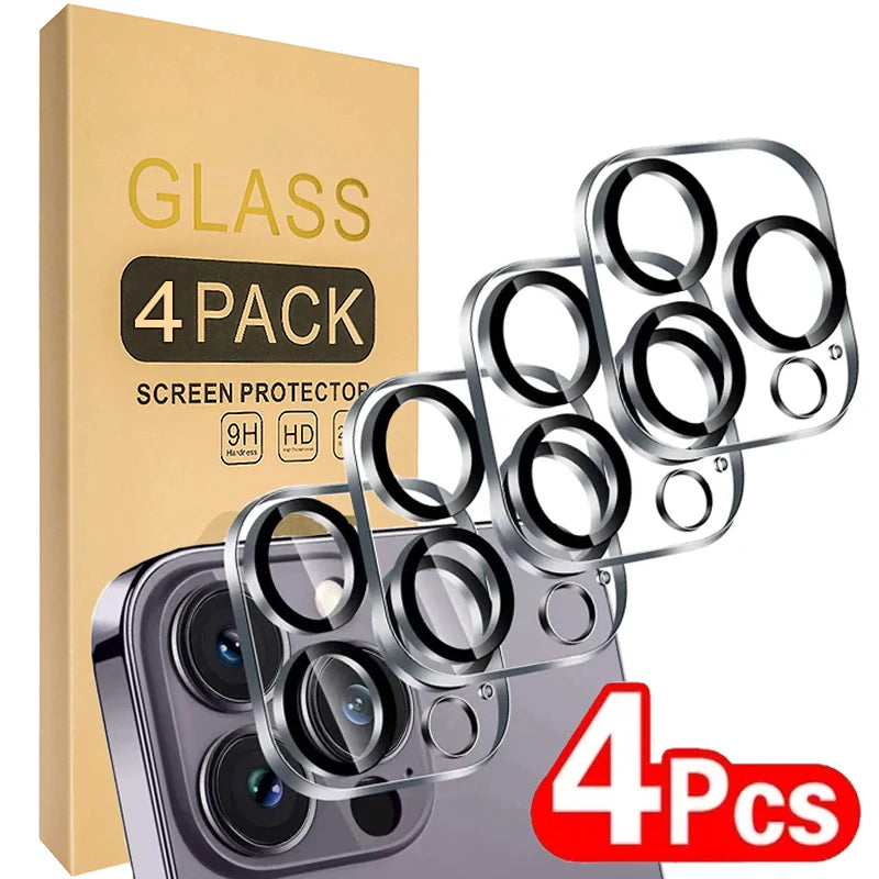 4/1PCS HD Cámara Trasera Vidrio Templado para iPhone 13Mini 13 14 15 16 Pro Max Protectores de Pantalla de Lente Trasera Película de Vidrio Antiarañazos