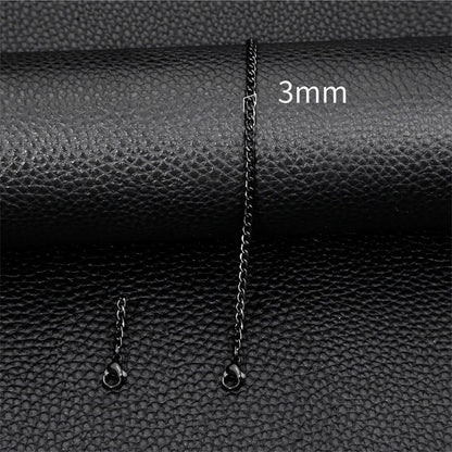 3-11mm Thick Waterproof Chain Bracelet for Men Stainless Steel Cuban Chain Wristband Classic Punk Heavy Men's Jewelry Gift