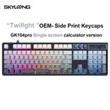 Teclado mecánico inalámbrico SKYLOONG GK104 Pro de tamaño completo con 3 modos, pantalla 2.0, 3 perillas, interruptor silencioso intercambiable en caliente, teclas PBT