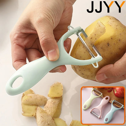 Cuchillo pelador de acero inoxidable JJYY, raspador de melón y fruta, pelador de patatas, manzanas, pepinos, herramientas de cocina