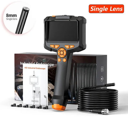 Cámara endoscópica industrial con pantalla IPS de 4,3 pulgadas, IP67, resistente al agua, HD1080P, lente de 8 mm, para inspección de tuberías y alcantarillado, boroscopio para coche.