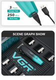 VGR Hair Clipper Professional Hair Trimmer Electric Clippers Cordless Hair Cutting Machine 9000RPM Trimmer Clipper for Men V-003