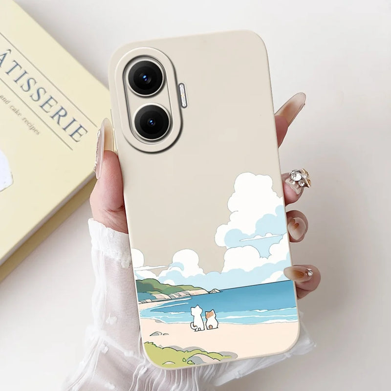 For Xiaomi Poco F7 Phone Cover For Redmi Turbo 4 Pro 5G Case Silicone Cute Cartoon Fashion Luxury Love Shockproof Bumper Funda
