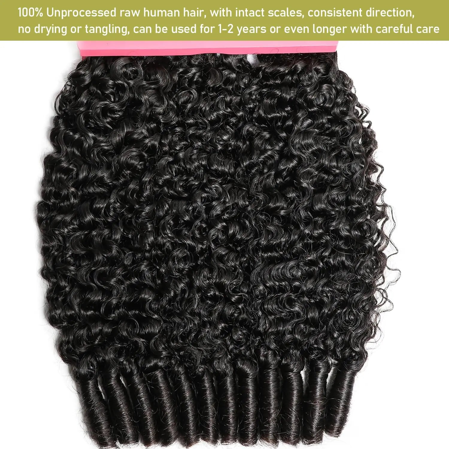 Kit mechas cabelo humanos crespo encaracolado 3C/4A - virgem premium