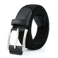 105cm Adjustable Buckle Braided Belts Unisex Jeans Trousers Pants Strap Women Men Metal Lock Waistbands Stretch Woven Belt