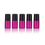 5pcs 1ml 2ml 3ml Amber Roll-on Bottles for Essential Oils Roll-on Perfume Bottle Stainless Steel Ball Container More Color