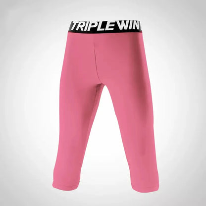 Kids Boy Girl Capri Running Tights Pant Children Basketball Football Soccer Fitness Exercise Sport 3/4 Cropped Legging Shorts J8