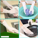 30/60/100 pçs luvas de nitrilo branco descartável doméstico à prova dwaterproof água luvas de nitrilo cozinha lavar louça pet banho ferramentas de limpeza