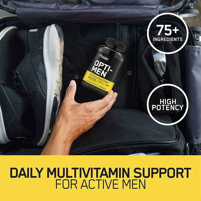 Opti-Men, Vitamin C, Zinc & Vitamins D, E, B12, for Immune Support Supplement, Men's Daily MultivitaminSupplement