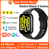NEW Xiaomi Redmi Watch 5 Active Smart Watch, 2" LCD Display All Day Heart Rate Blood Oxygen Monitoring Bluetooth Call Smartwatch
