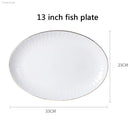 1pc Dish And Plates Bone china Dinner Set China Health Tableware White Ceramic Fruit tray  Soup plate Bowl Dish Gift Porcelain