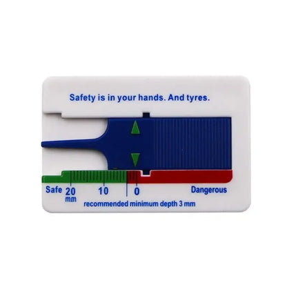 0-20MM Tyre Tread Depth Depthometer Gauge Caliper Plastic Tread Ruler Depth Ruler Motorcycle Truck Tire Wheel Measure Tool