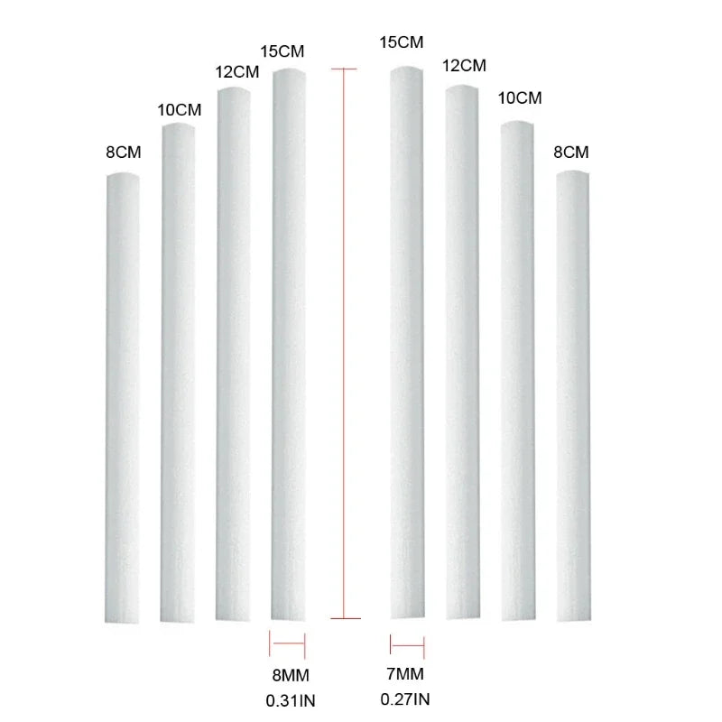 Umidificador Ultrasonic Cotonete Núcleo, Filtro de ar USB, Substituição do difusor do aroma, Esponja Vara, 6mm, 7mm, 8mm, 10 Pcs